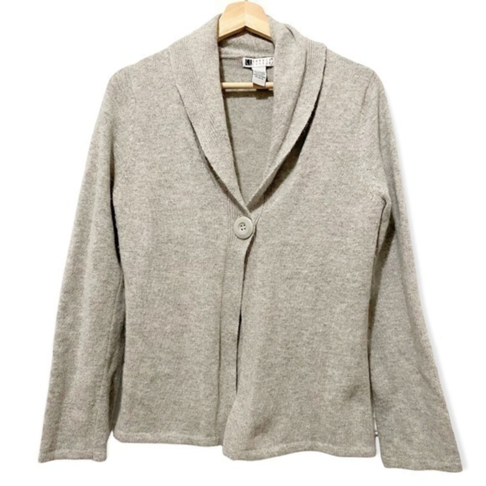 Carole Little Angora Rabit Hair,wool blend sweater cardigan L